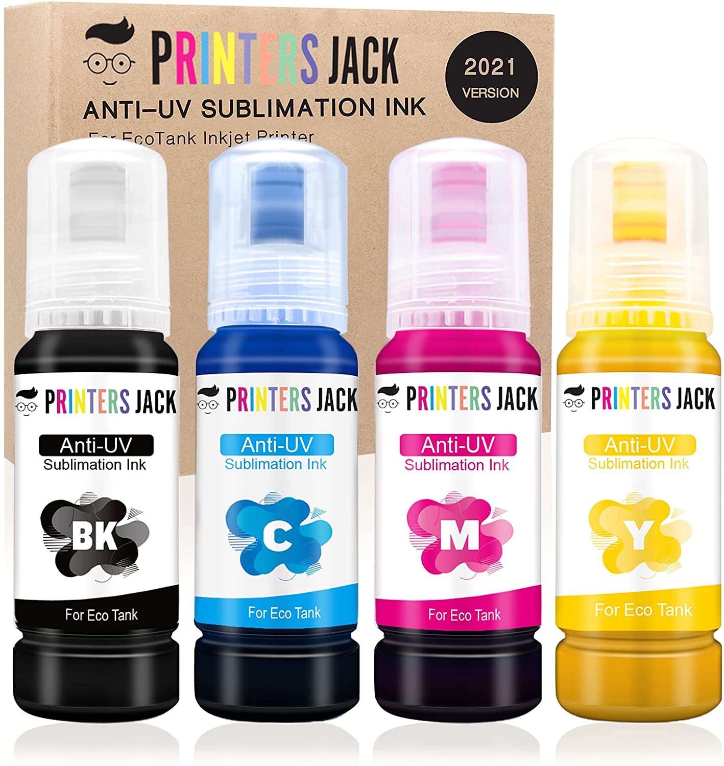 Printers Jack Sublimation Refill for Epson EcoTank Supertank Printers  Multicolor, Wholesale