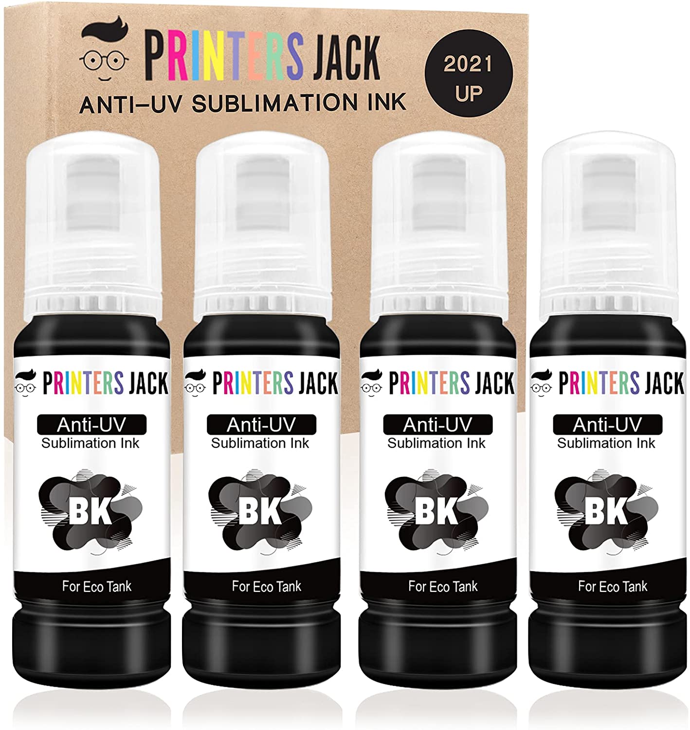 Black Auto-Refill Anti-UV Printers Jack Sublimation Ink Refill for Eps –  printers-jack