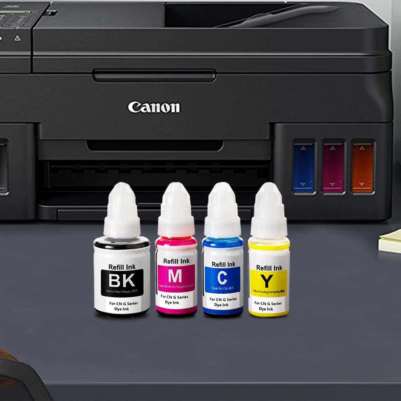 Printers Jack Compatible Canon GI-290 Refill Ink Bottle Kit for Canon PIXMA G4200, PIXMA G3200, PIXMA G4210, PIXMA G2200, PIXMA G1200 Printers