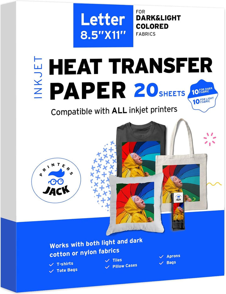 Iron-On Heat Transfer Paper Dark & Light Bundle
