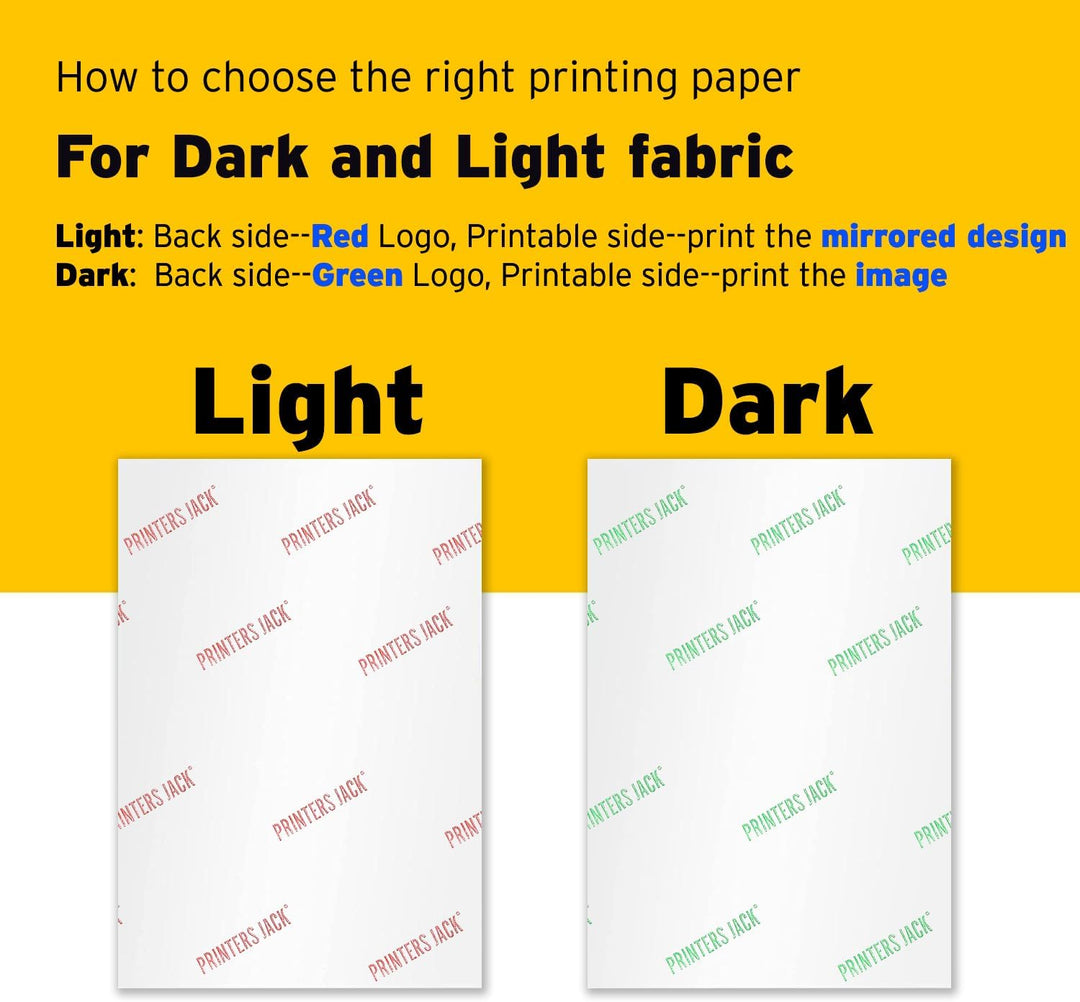 Iron-On Heat Transfer Paper Dark & Light Bundle