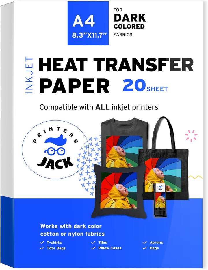 Iron-On Heat Transfer Paper for Dark Fabric