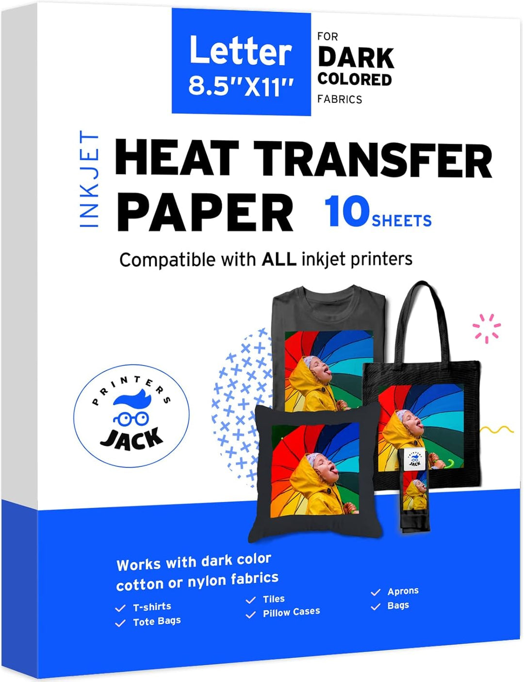 Iron-On Heat Transfer Paper for Dark Fabric