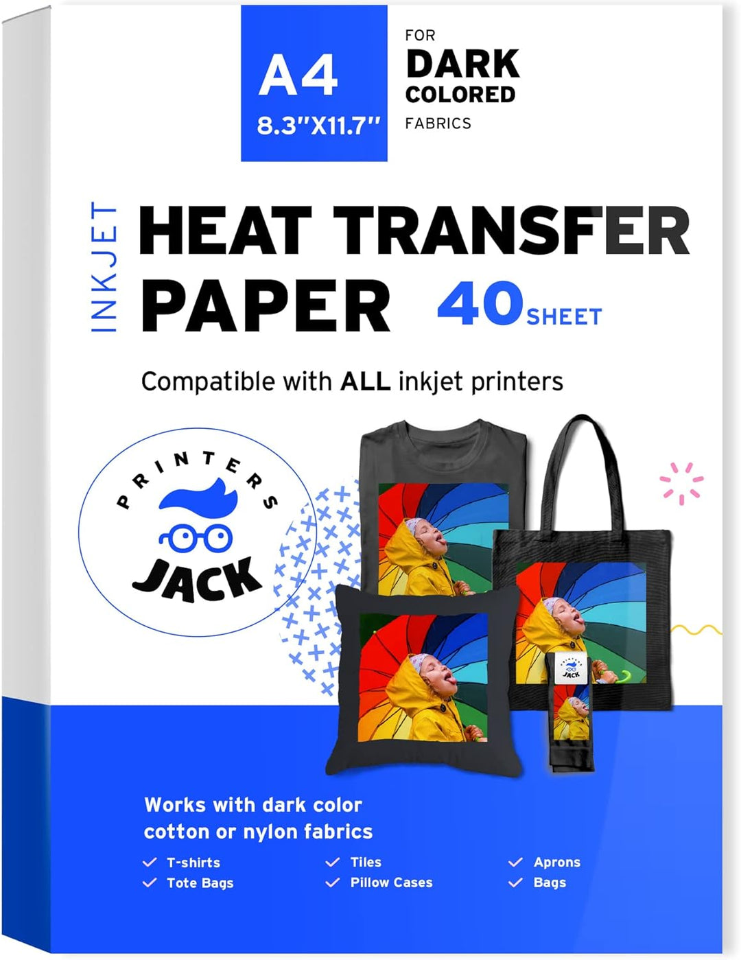 Iron-On Heat Transfer Paper for Dark Fabric
