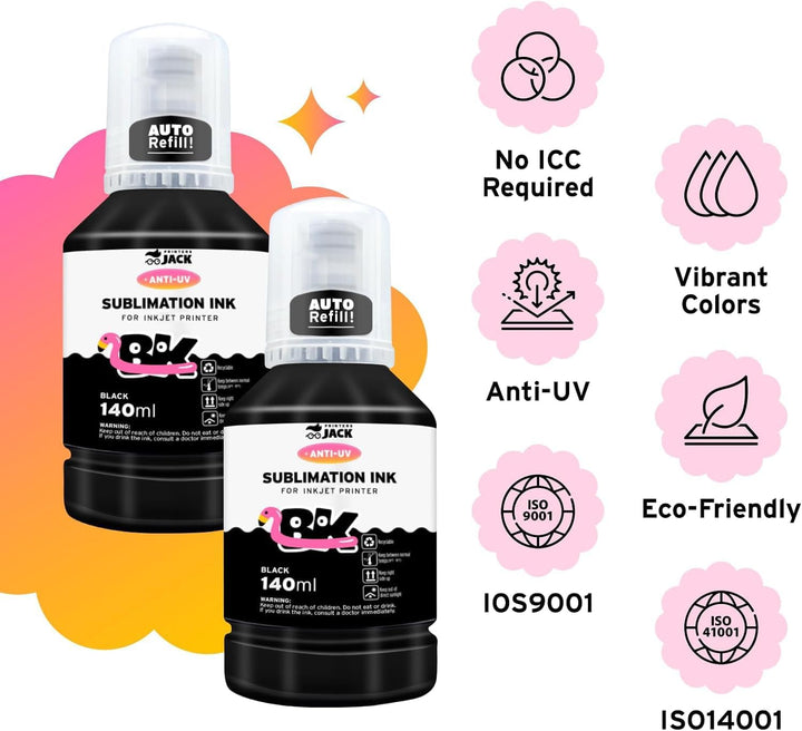 Sublimation Ink for Epson Inkjet Printers - Black