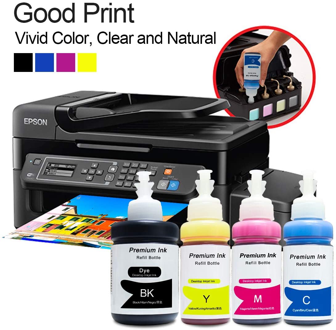 Refill Ink for Epson T-Series & EcoTank & Expression & WorkForce [Upgraded]