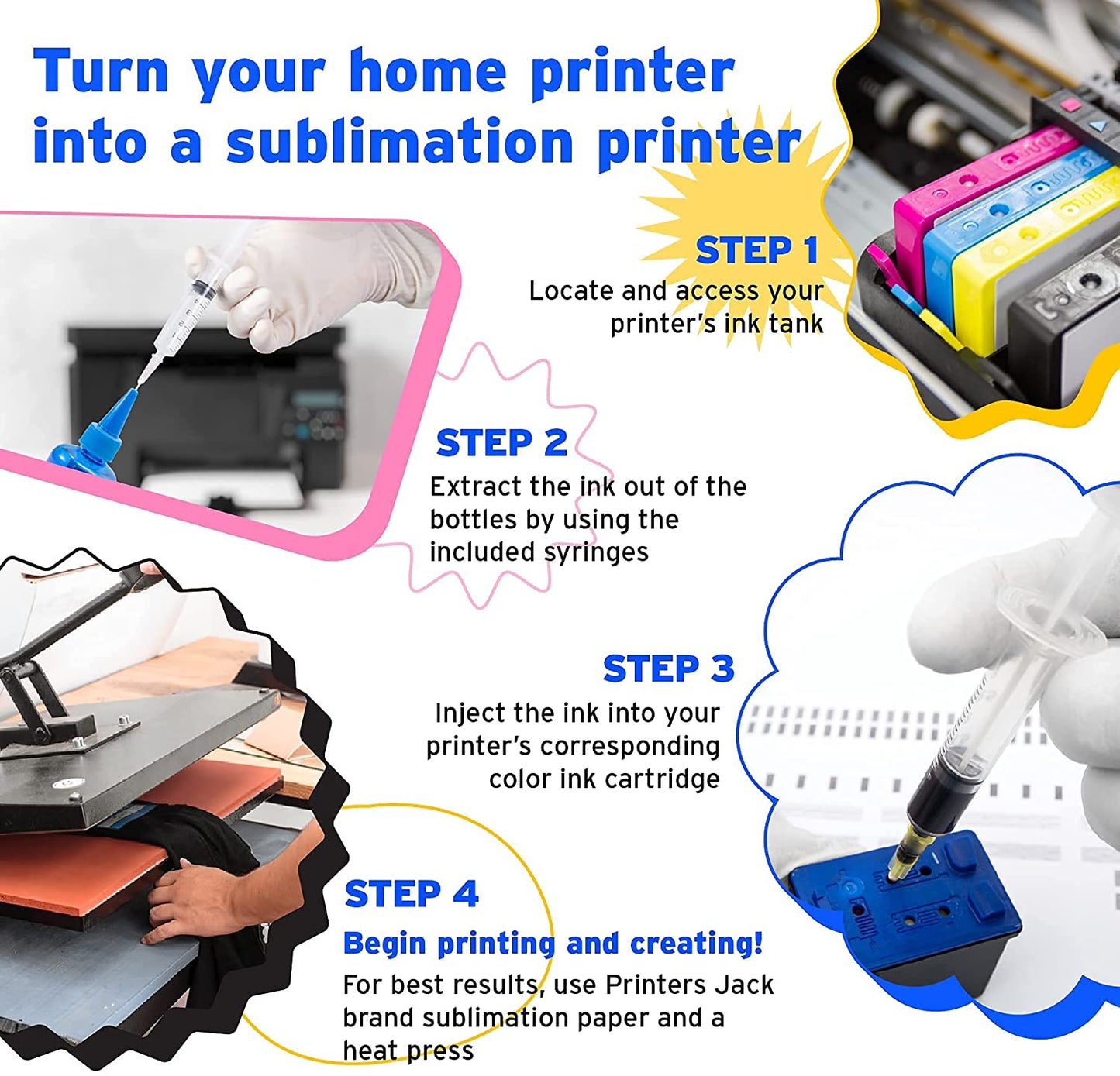 Colorful Printers Jack Sublimation Ink Printer - China Dye