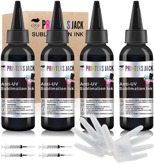 Black Printers Jack Sublimation Ink refill 400ml Anti-UV Ink for Inkjet Printers